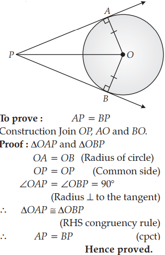 prove that the length of tangents drawn from an external