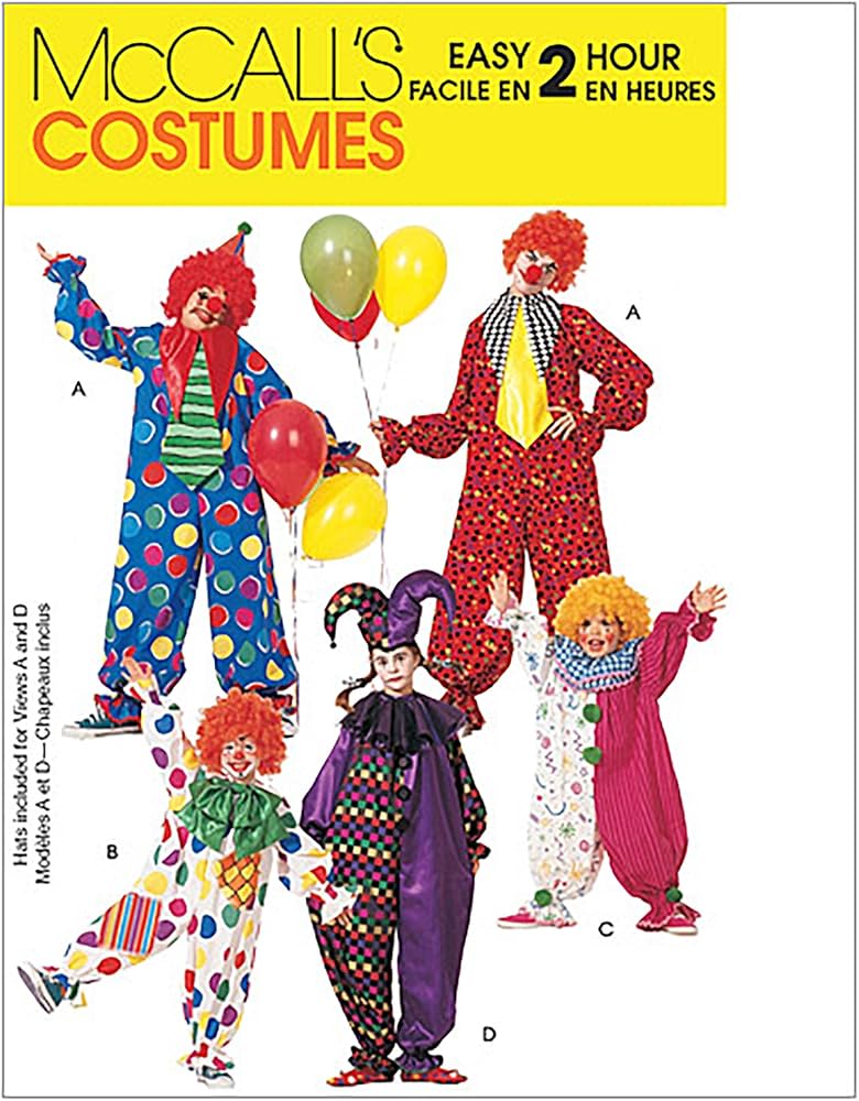 clown costume pattern