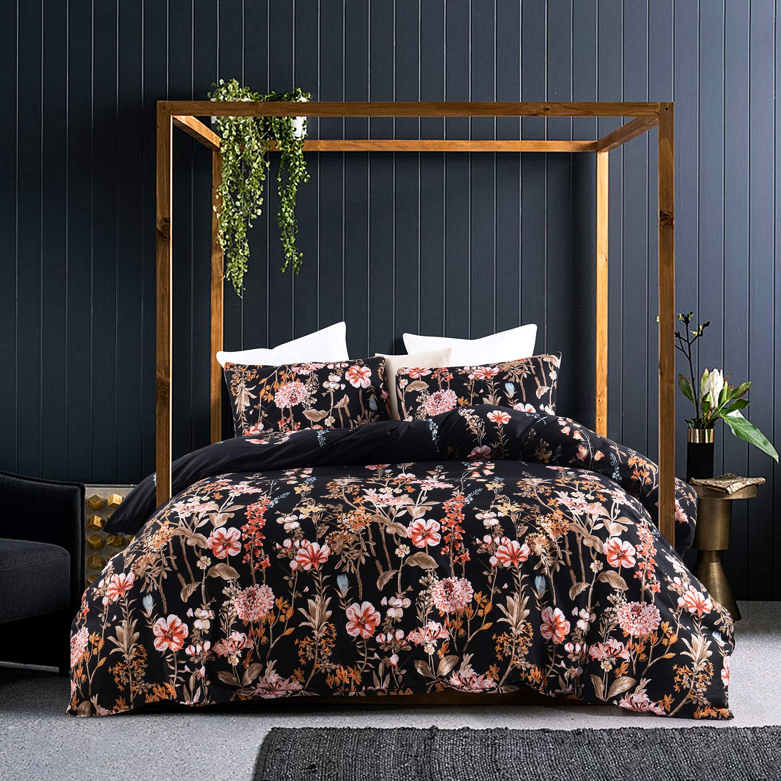 dark floral bedspread