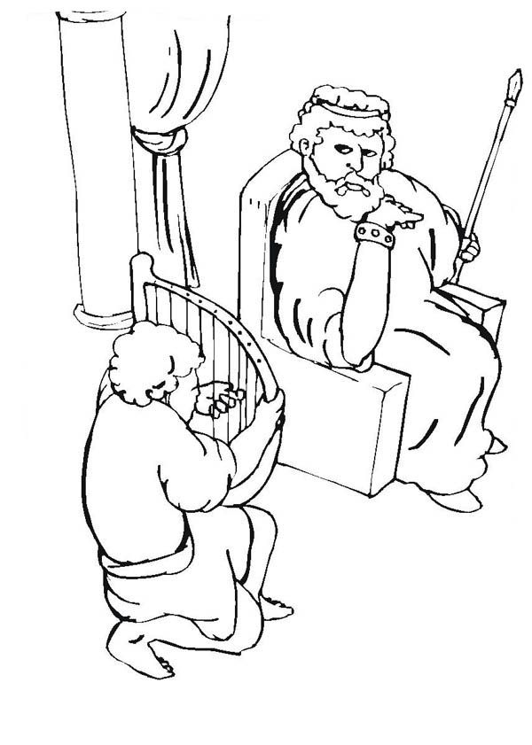 david and saul coloring page