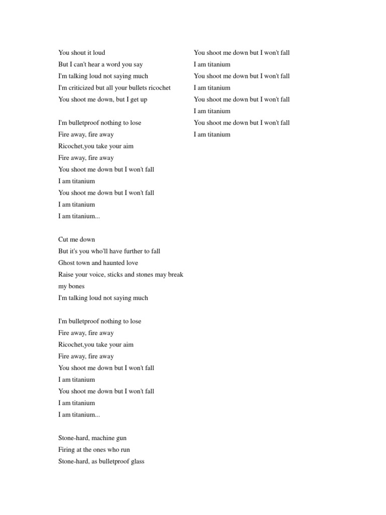 david guetta titanium lyrics