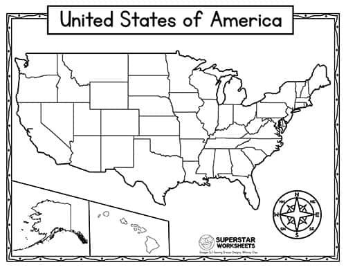 united states map worksheet