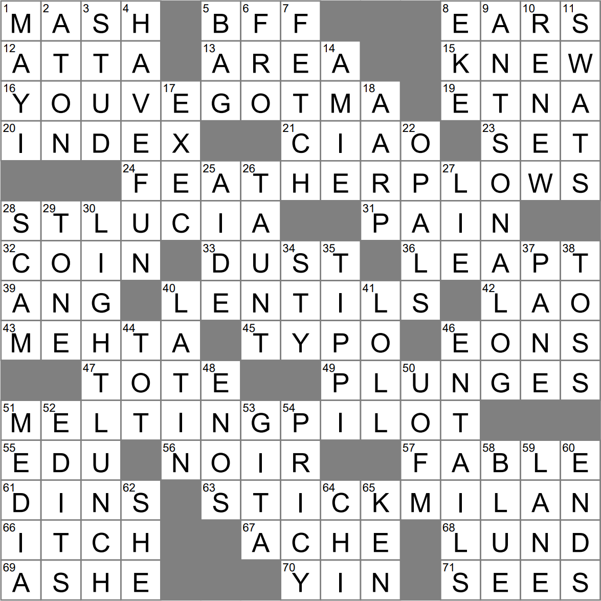 salad staple crossword