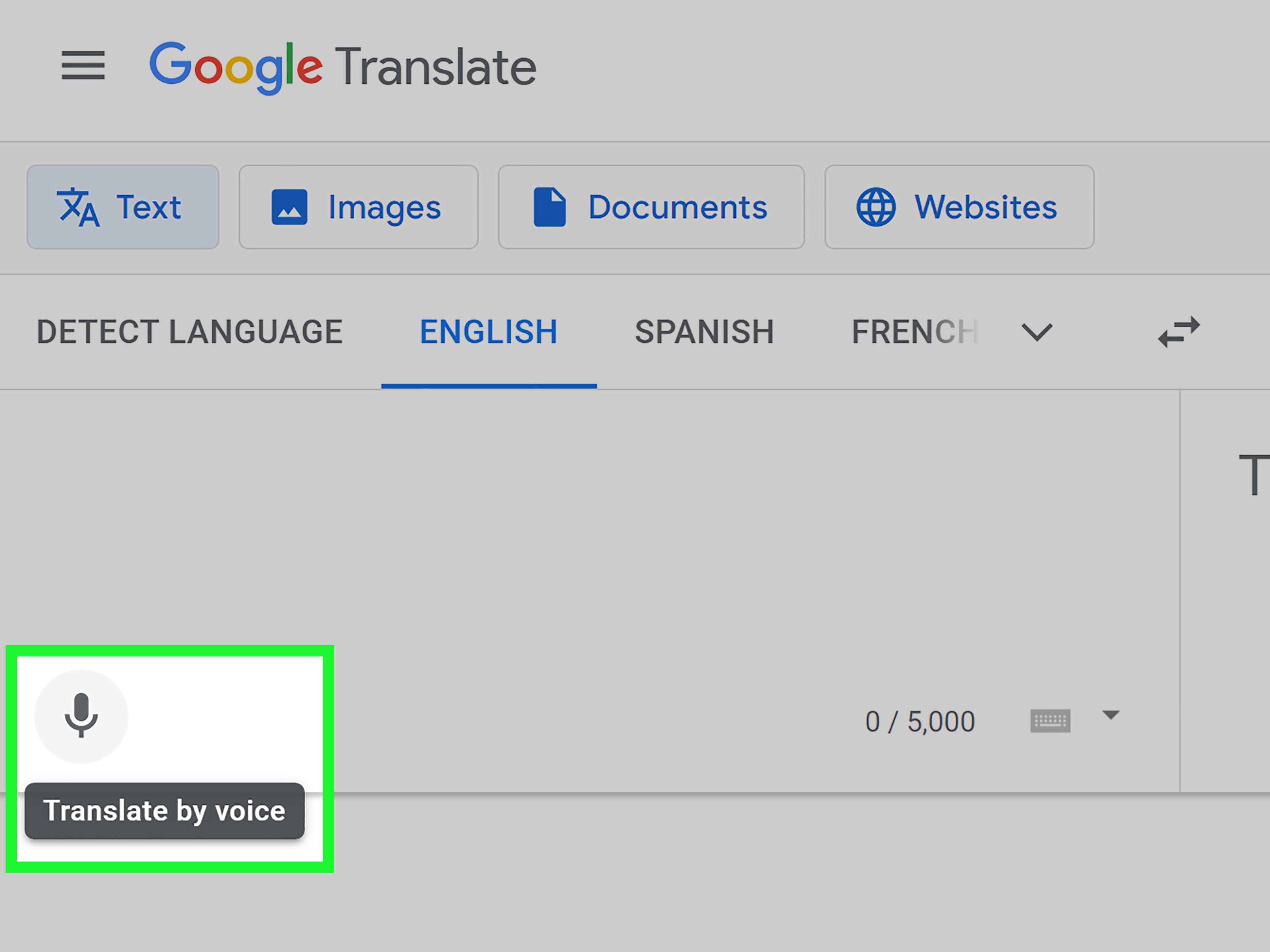 google translate spanish to english