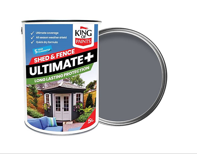 b and q grey fence paint