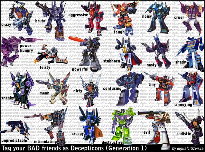 decepticons names