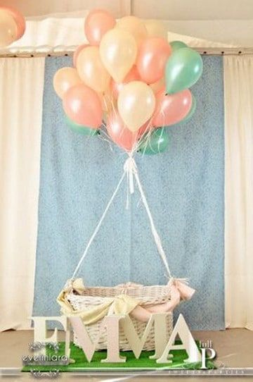 decoracion baby shower niña sencillo en casa