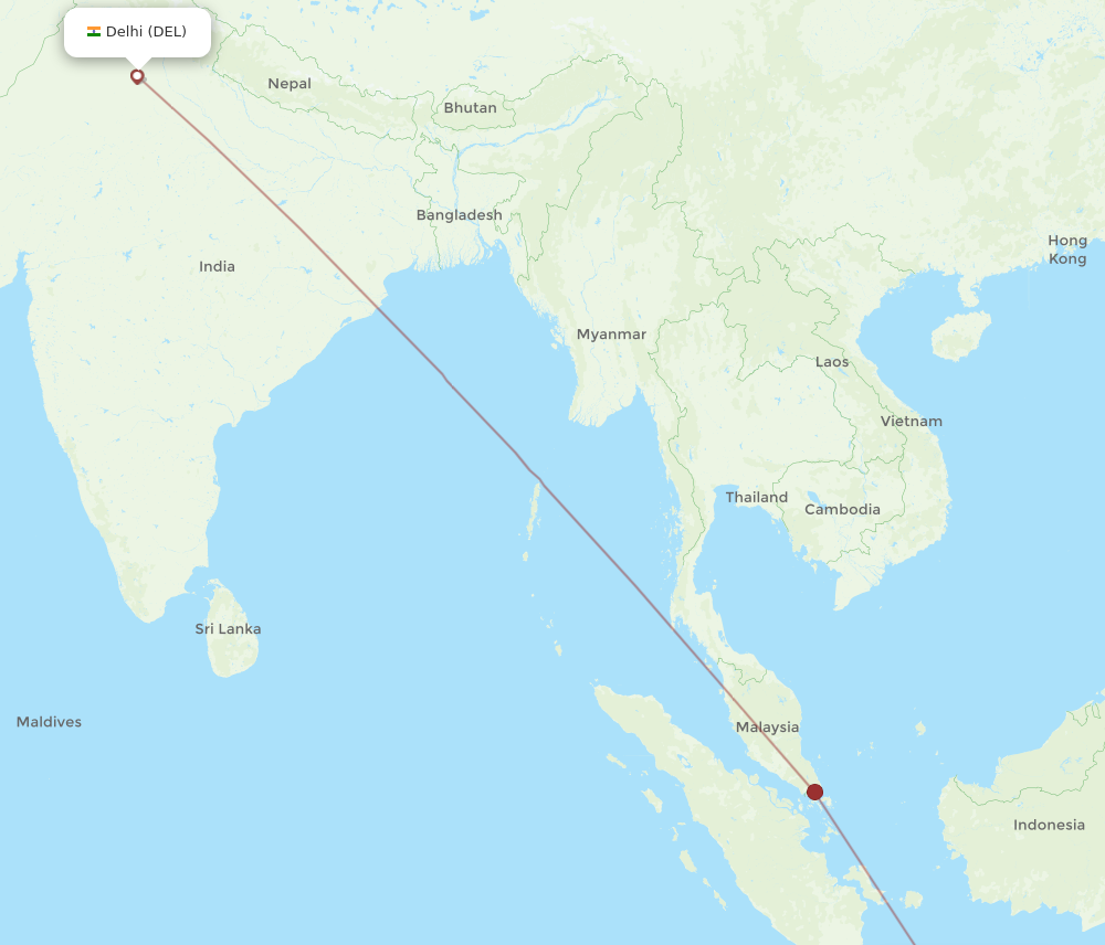 delhi to singapore flight time