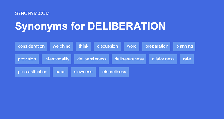 deliberation synonym