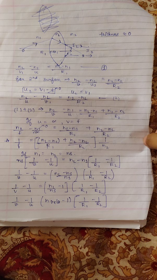 derive lens makers formula