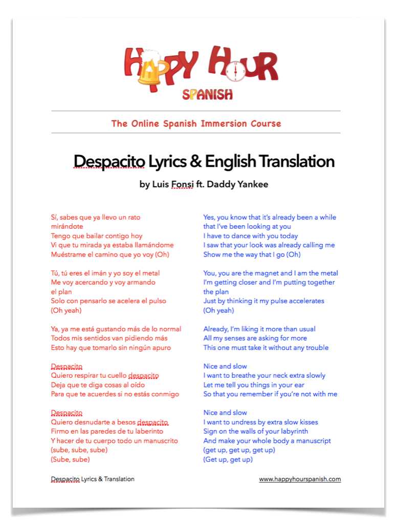 despacito lyrics english