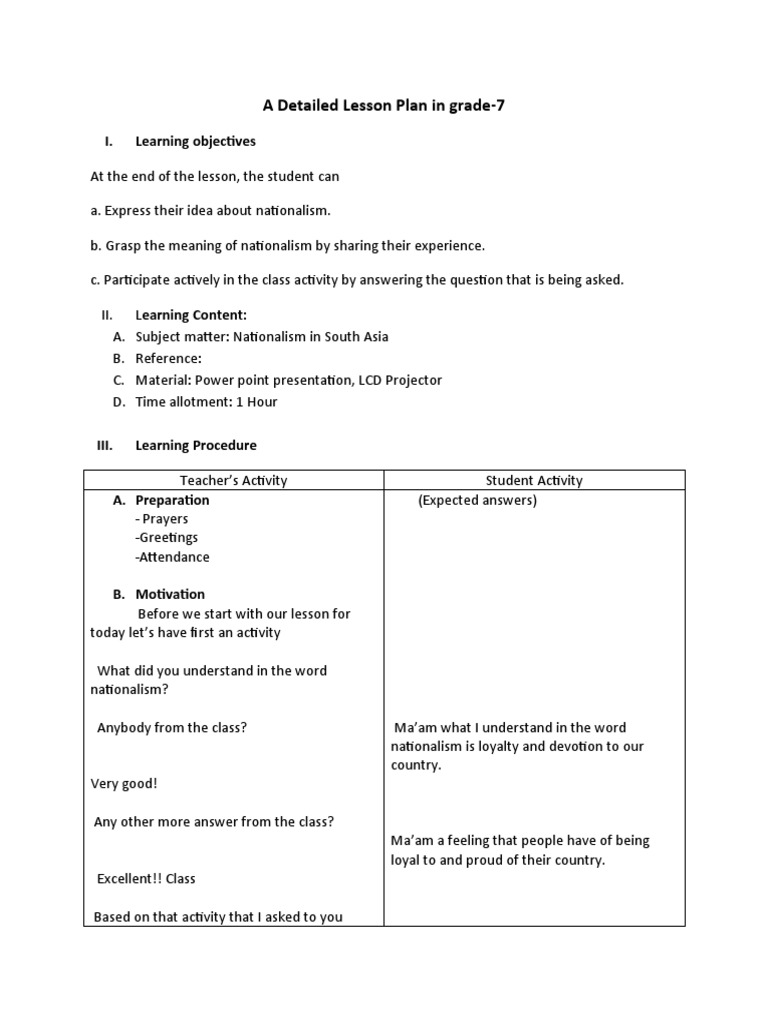 detailed lesson plan in araling panlipunan pdf