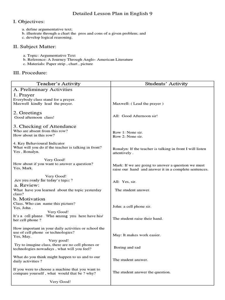 detailed lesson plan in english grade 9 pdf