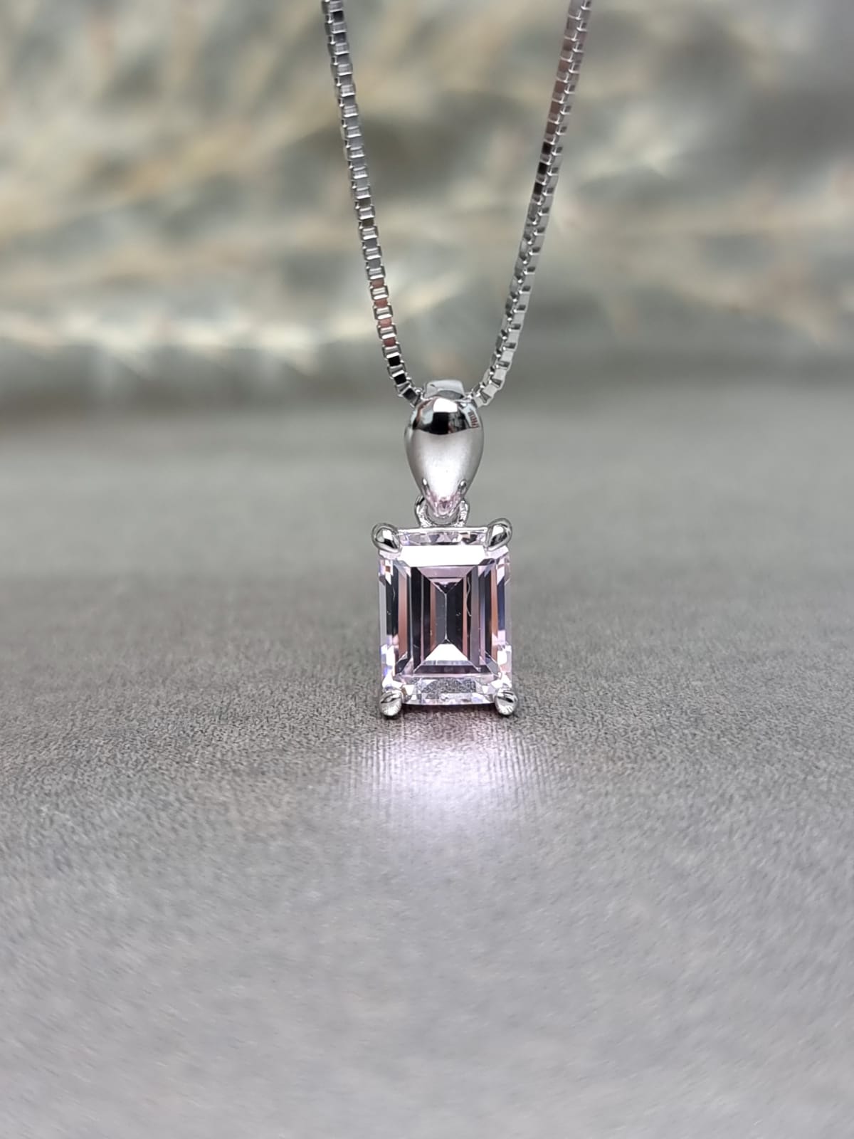 diamond simulant necklace