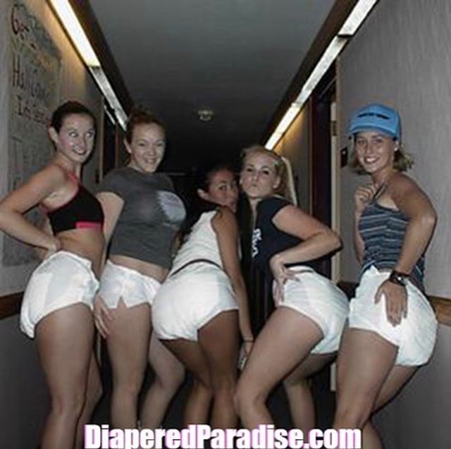 diapered woman