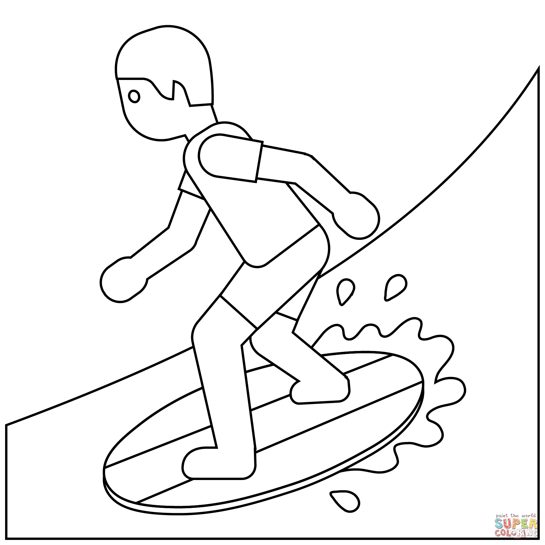 dibujo surfeando