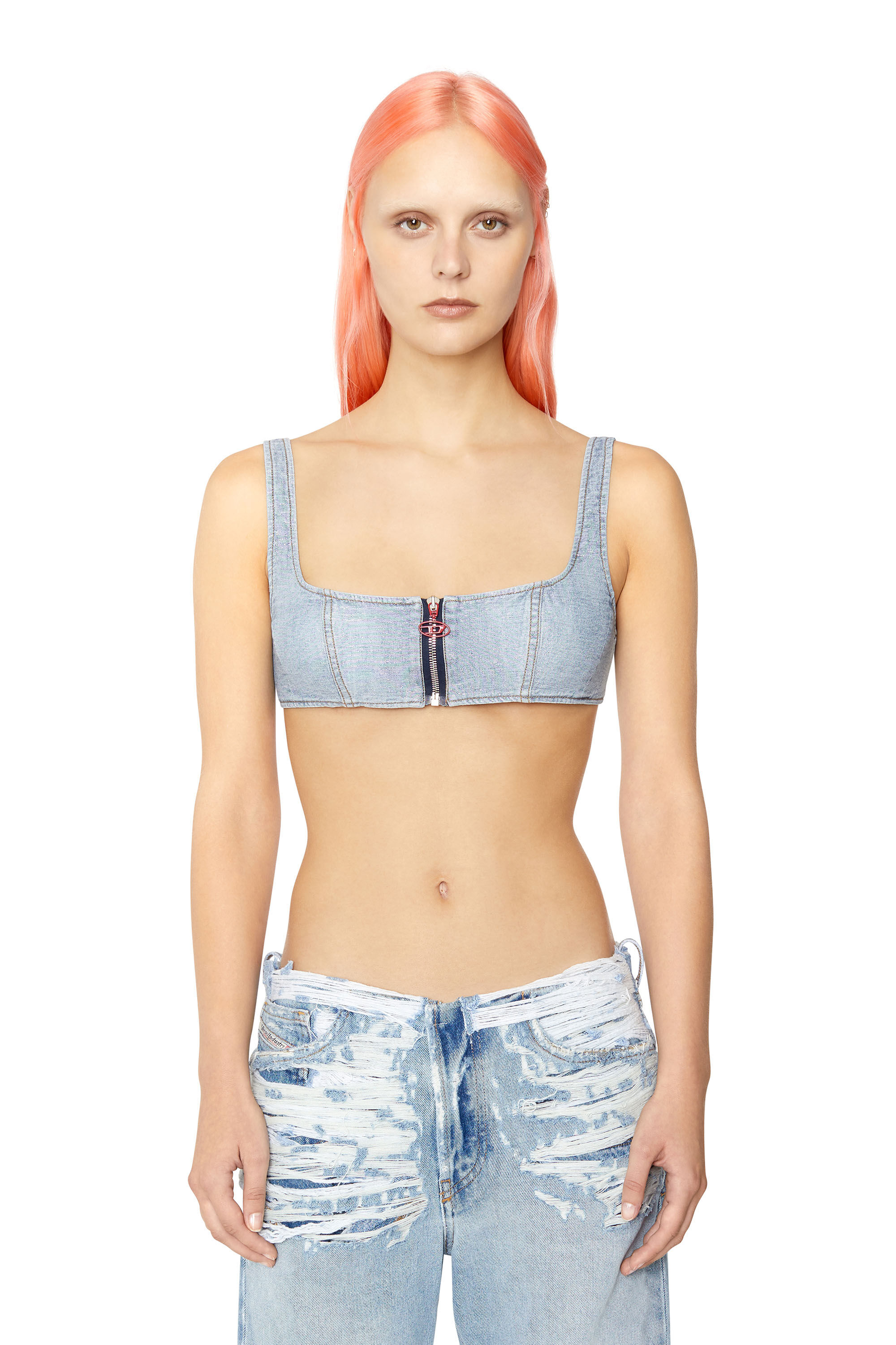 diesel denim crop top