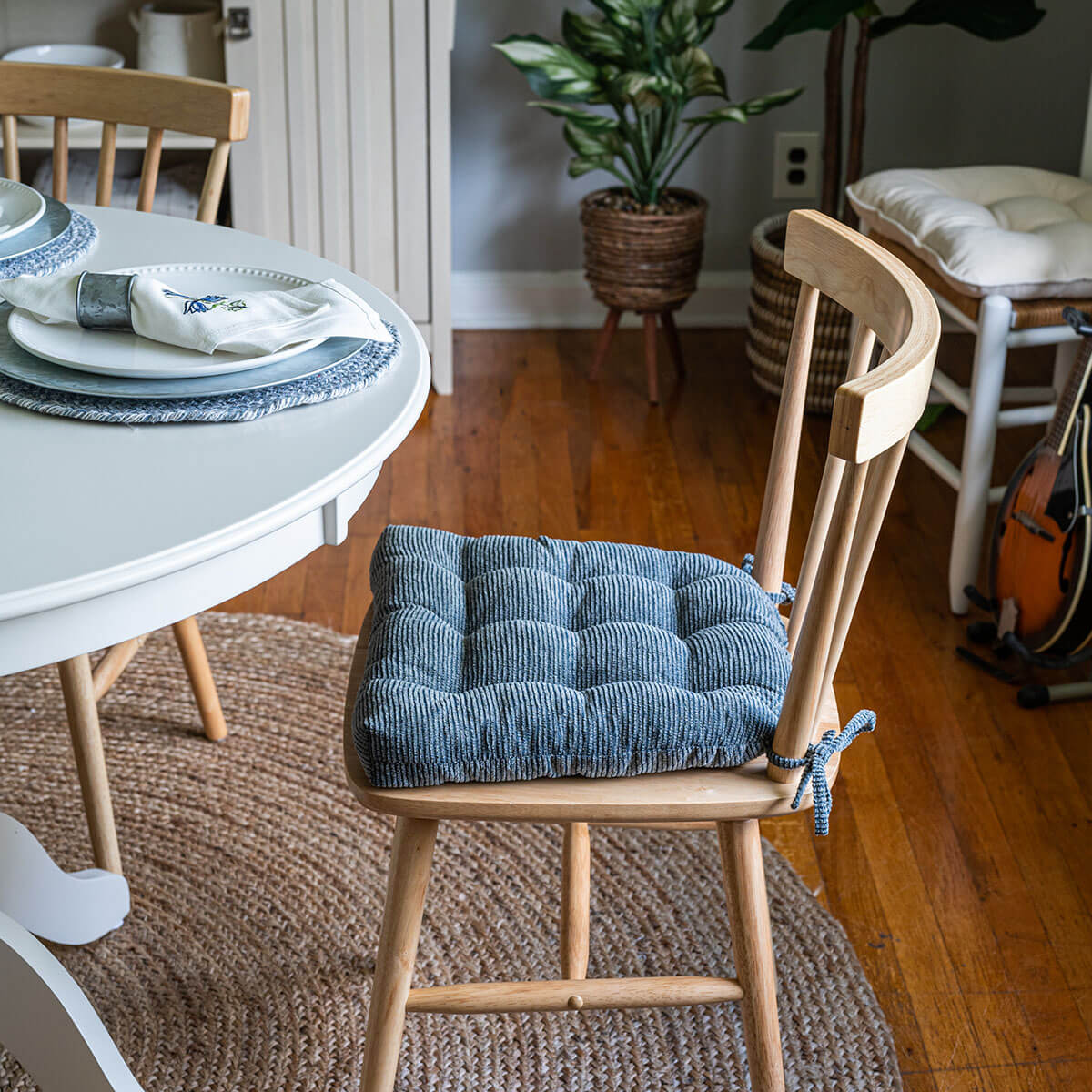 dining chair pads with ties