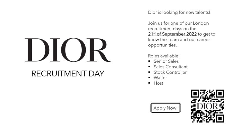 dior hiring