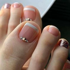 diseños de gelish en pies