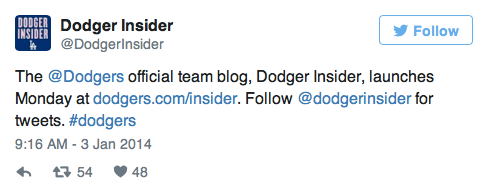 dodgers tweets