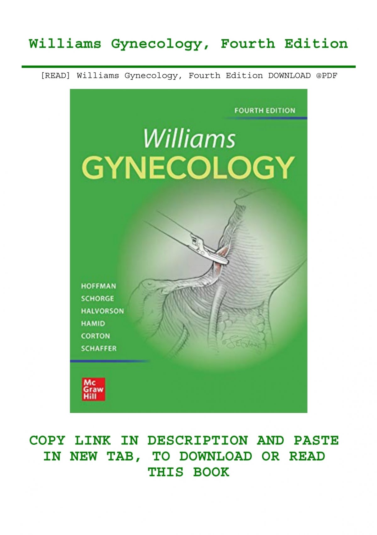 download williams gynecology pdf