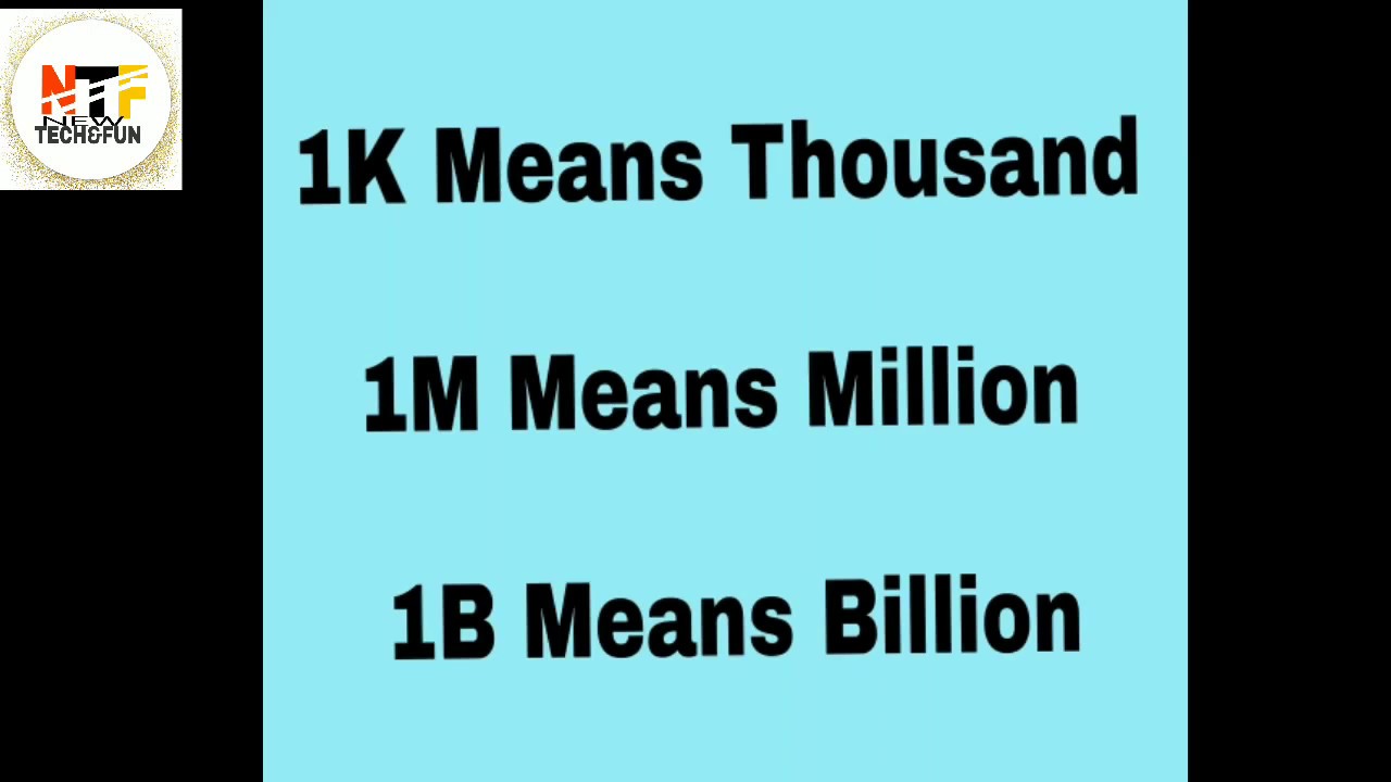 1m means in youtube