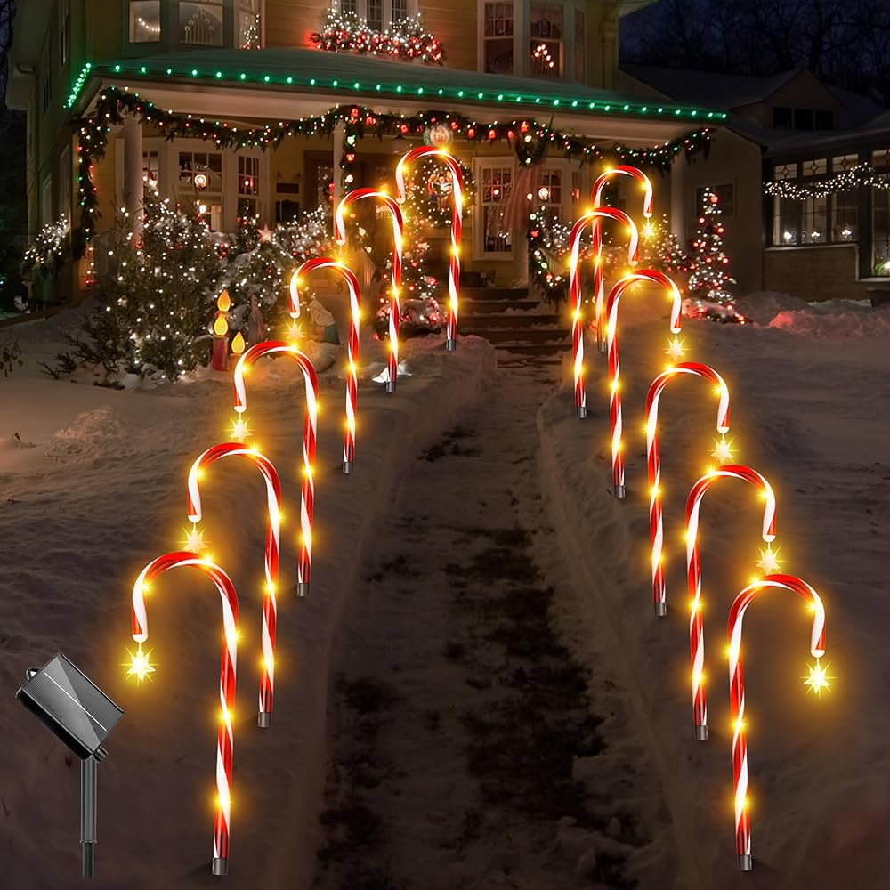 candy cane xmas lights