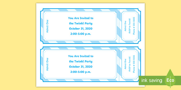 ticket template free