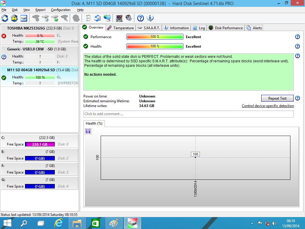 sd card health check linux