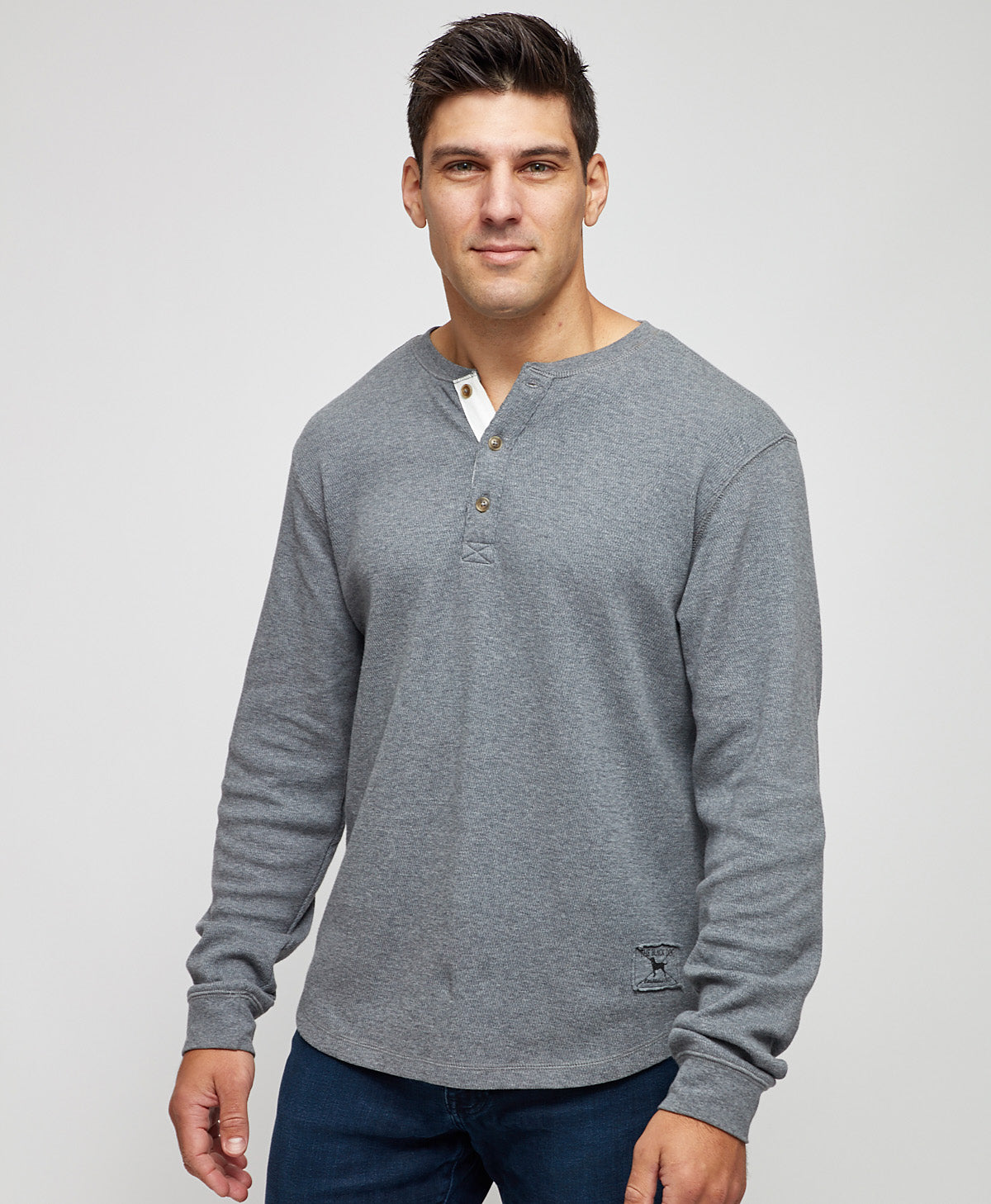 henley waffle tee