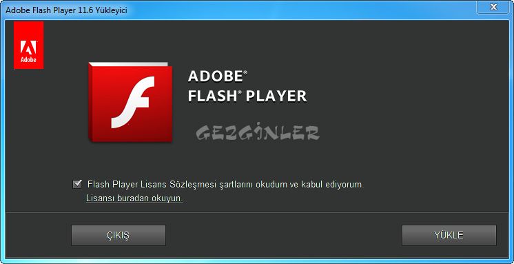 flash adobe player gezginler