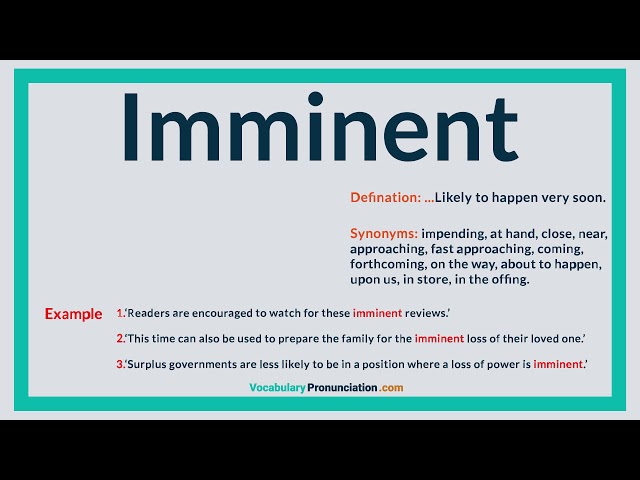synonyms of imminent