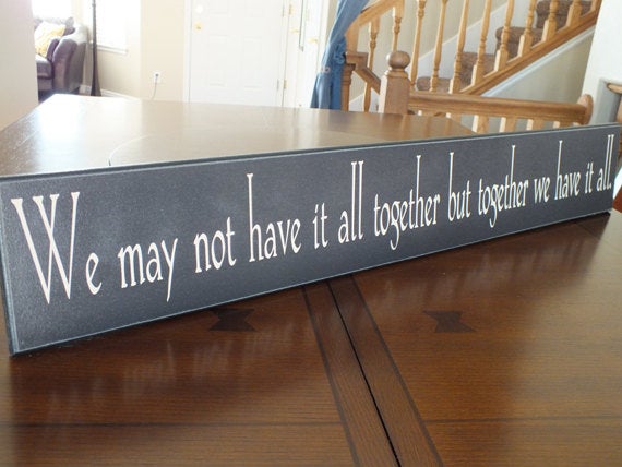 long wooden plaques with quotes