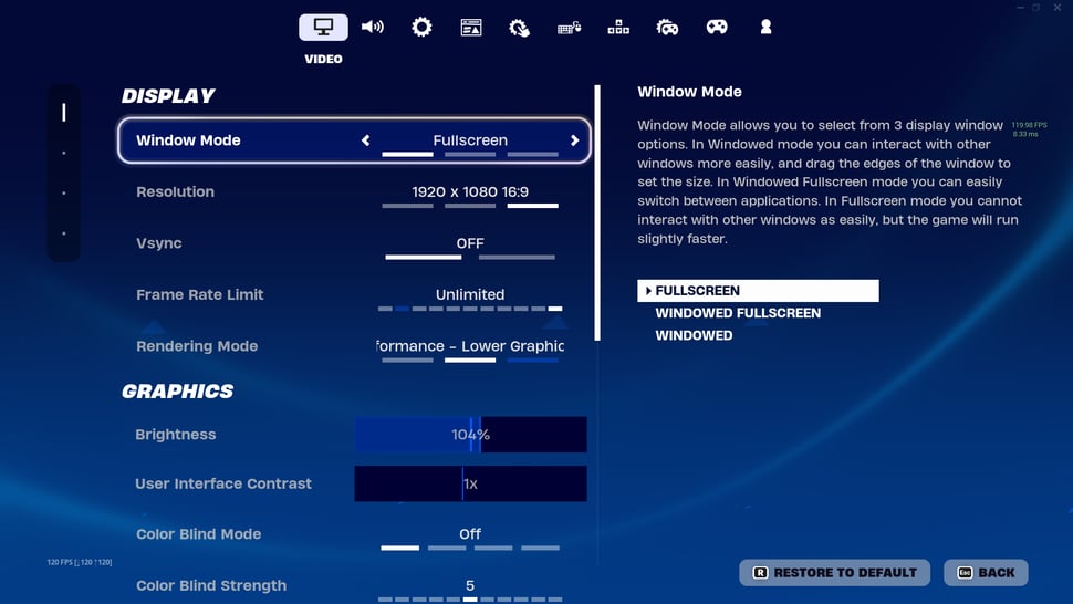 fortnite pros settings