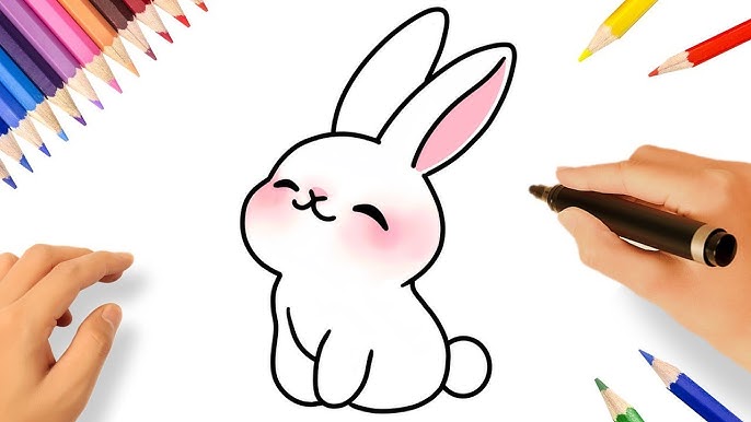 kawaii conejos para dibujar