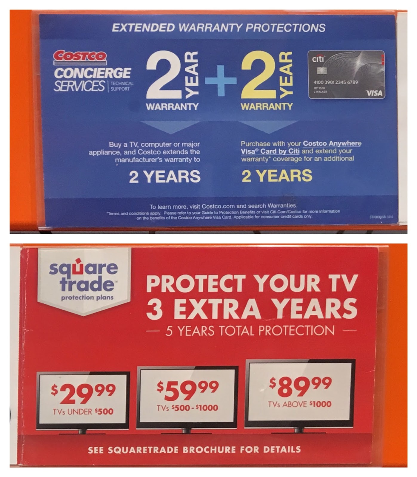 costco extended warranty tv