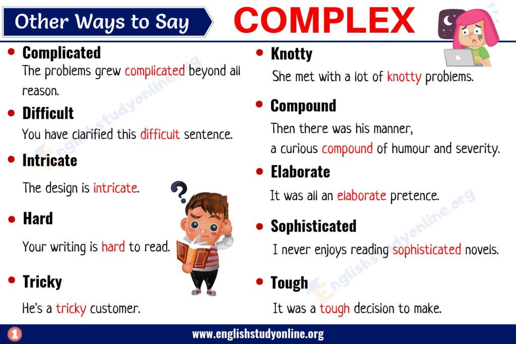 synonyms for complex