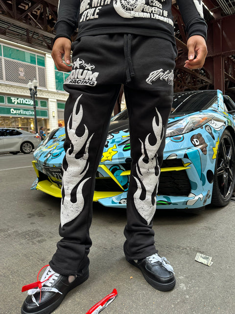 flared joggers men