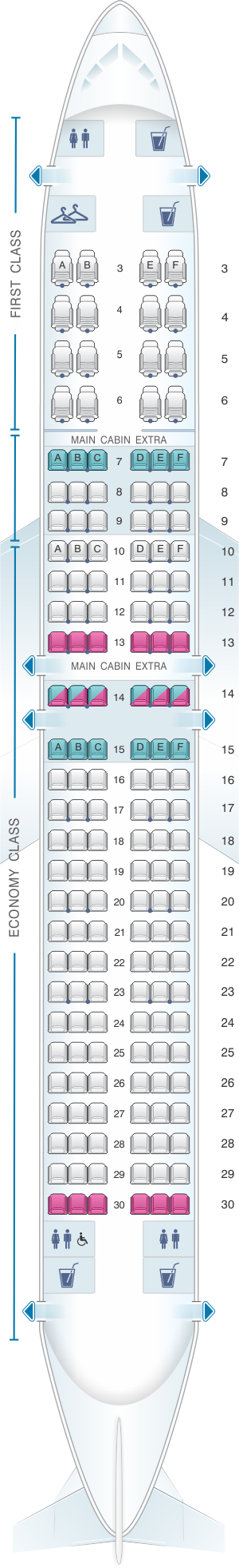 boeing 737-800 seat map