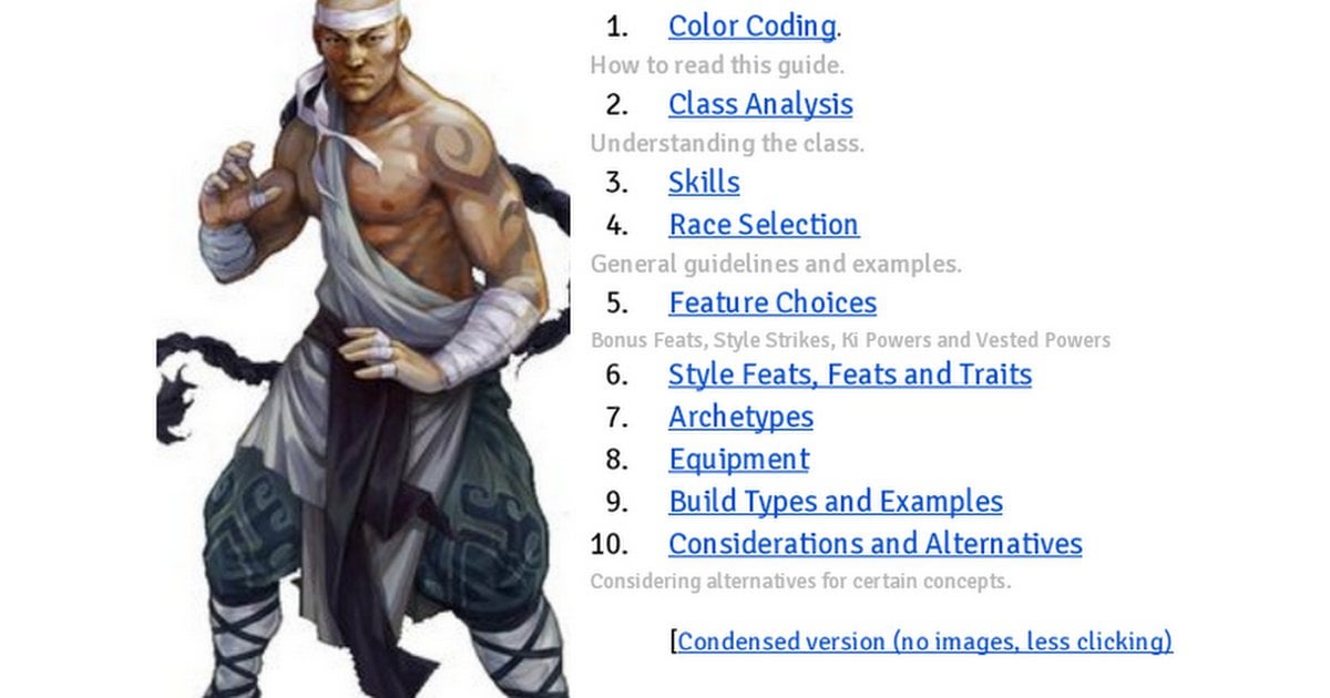 monk guide pathfinder