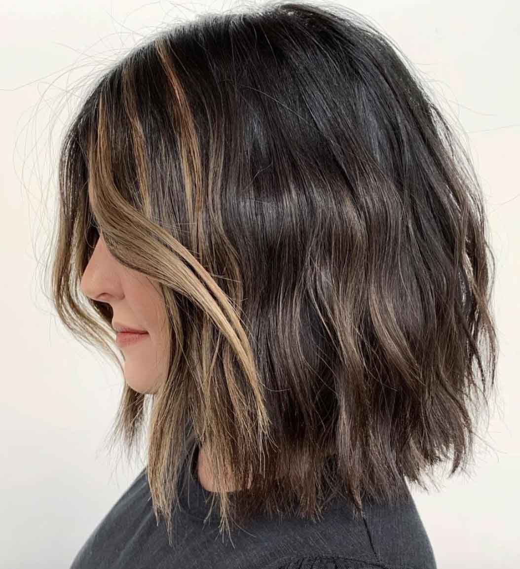 short to mid length hair