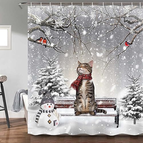 cheap christmas shower curtains