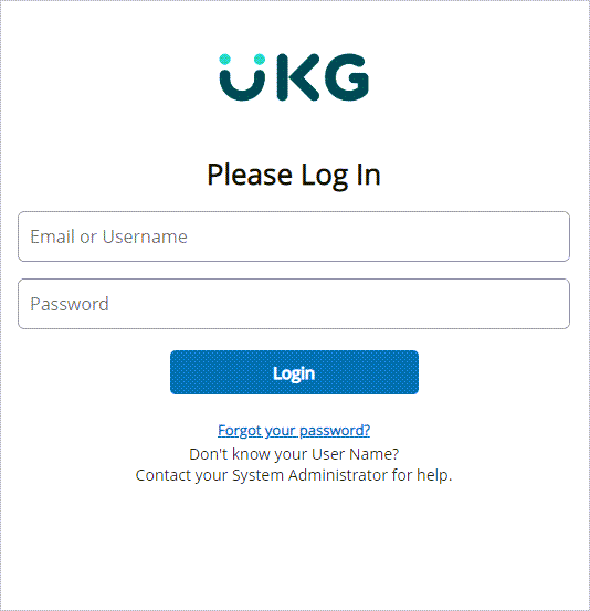 ukg username recovery