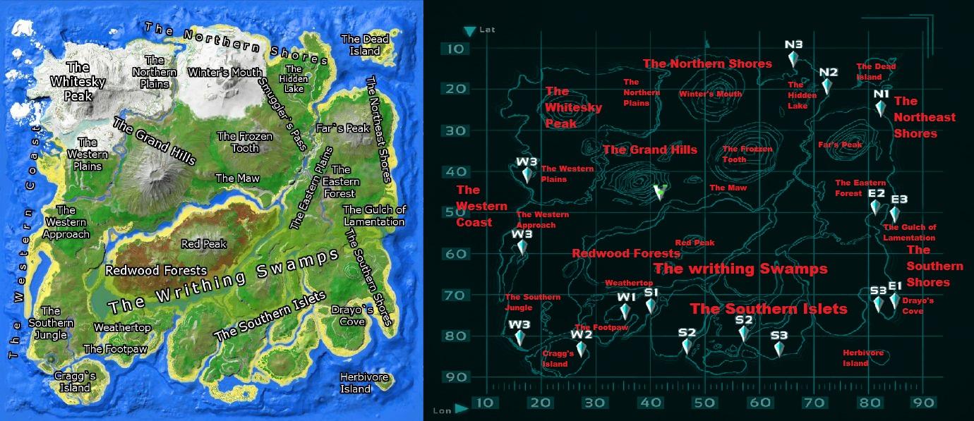 ark the island map