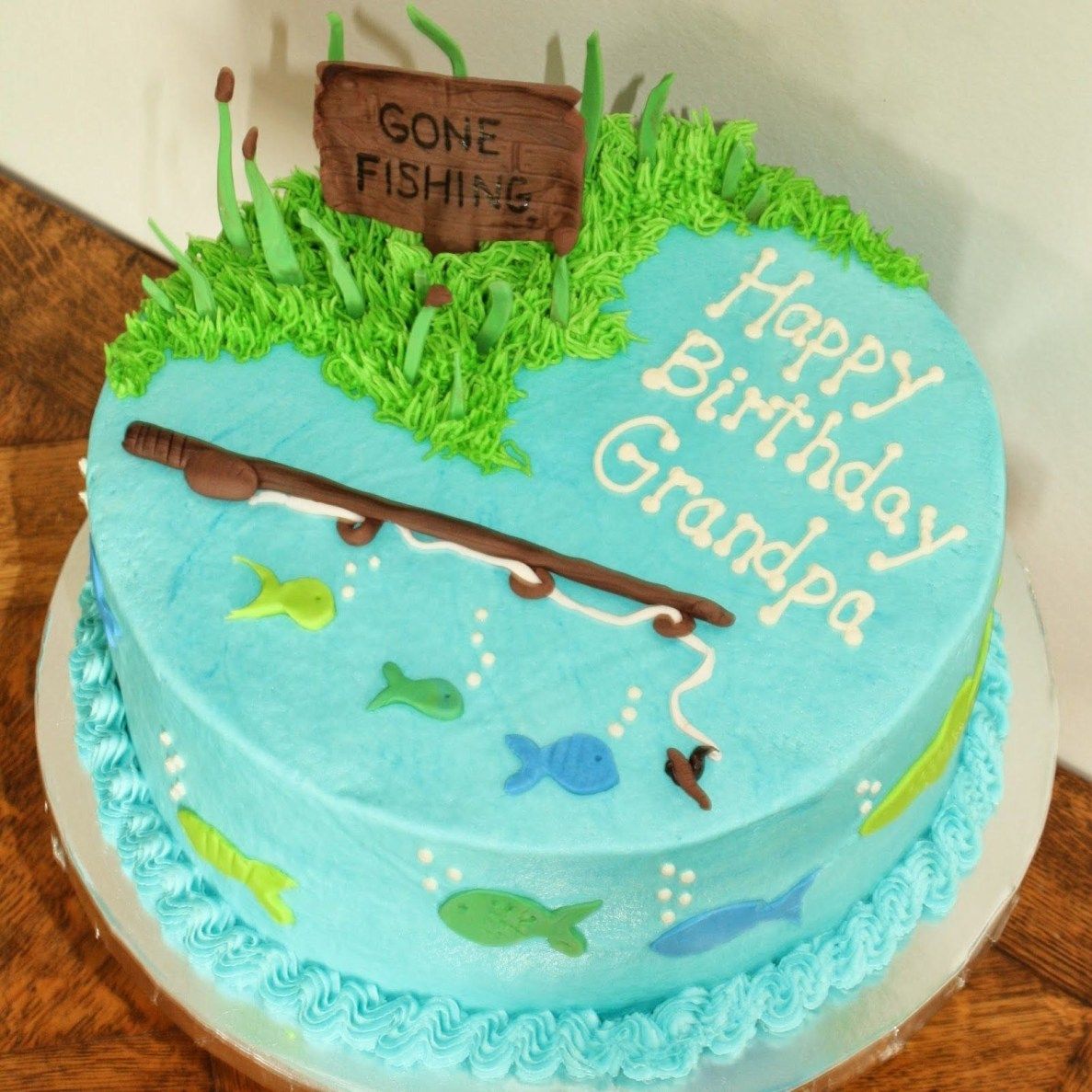 easy fishing birthday cake