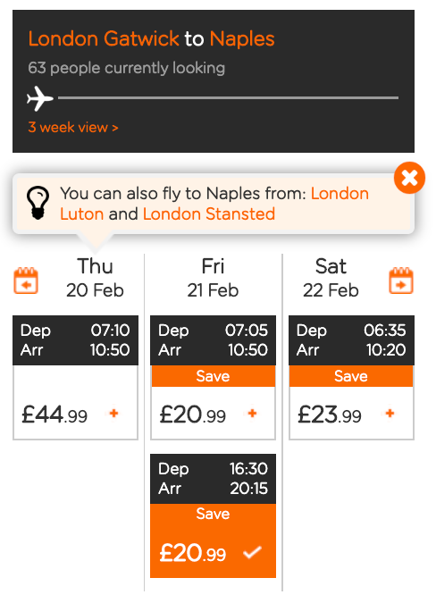 easyjet cheap flights only