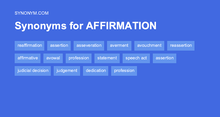 synonyms of affirm