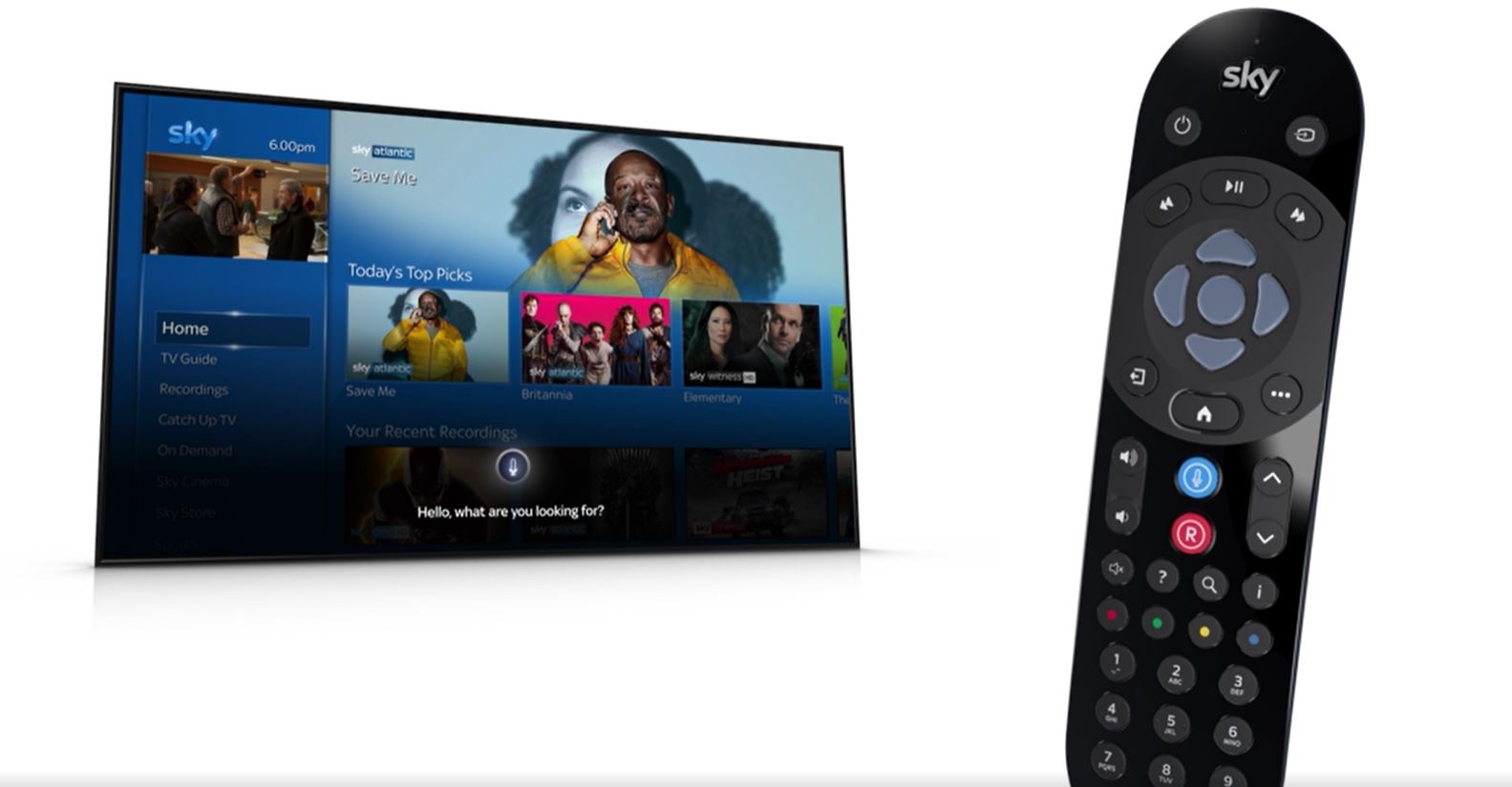 buttons sky q remote control diagram