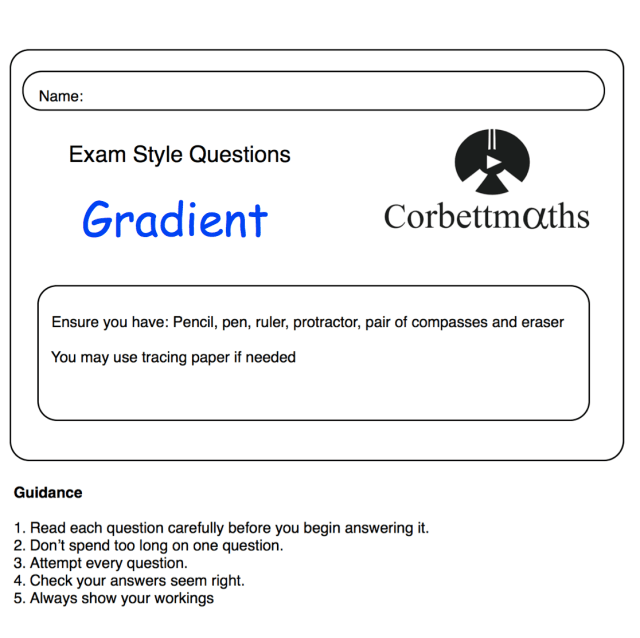 gradient corbettmaths